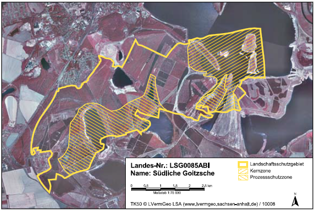 Luftbild zum LSG mit Schutzzonen