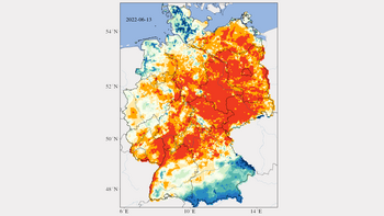 Deutschlandkarte mit pflanzenverfügbarem Wasser