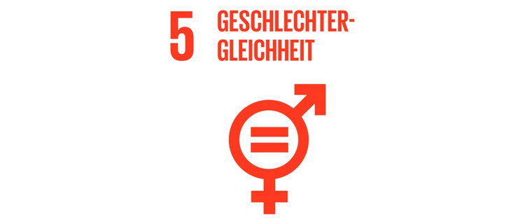 Symbol für das Nachhaltigkeitsziel 5 der Vereinten Nationen (Geschlechtergleichheit)