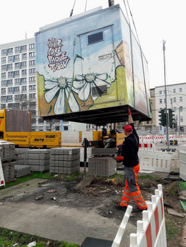 Foto vom Abbau der alten Messstation