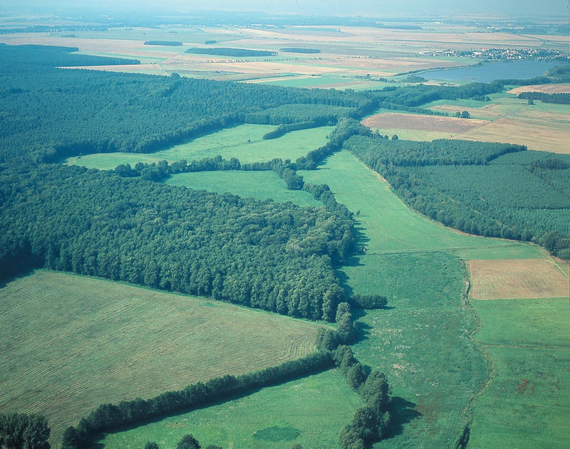 Blick von Osten auf den Deetzer Teich (August 1996)